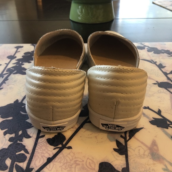 Vans Slip On Skimmer Moto Leather Birch Women’s - Picture 4 of 8